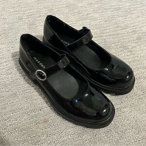 Steve Madden Girl Mary Jane girl black patent leather shoes, US 3